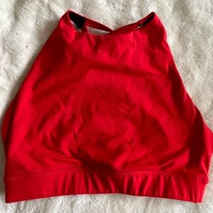 Ethos High Neck Red Sports Bra Size Medium